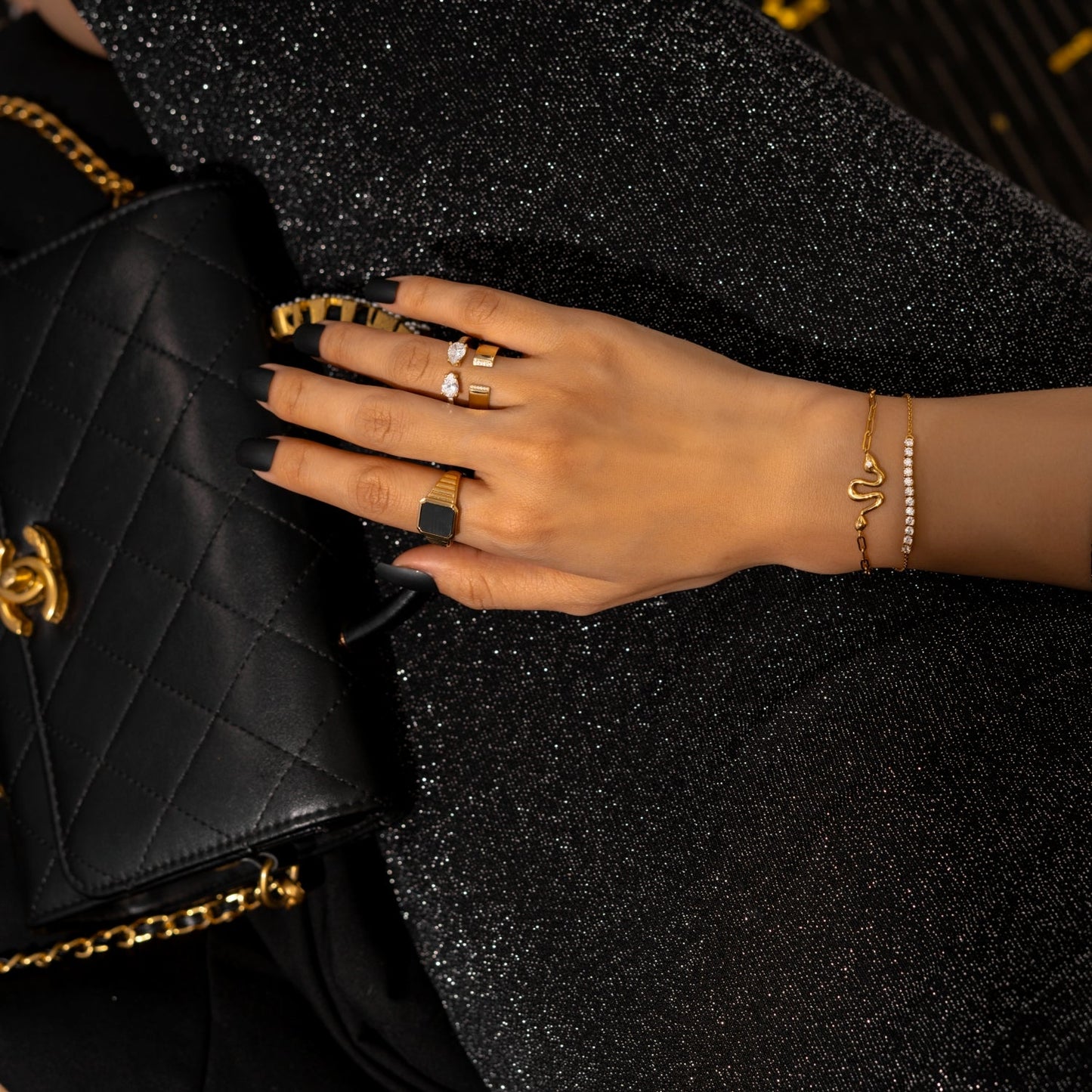 Snake Paper Clip Chain Bracelet