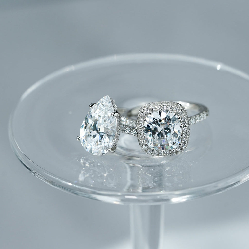 Cubic Zirconia Pear Cut Engagement Ring JER23961