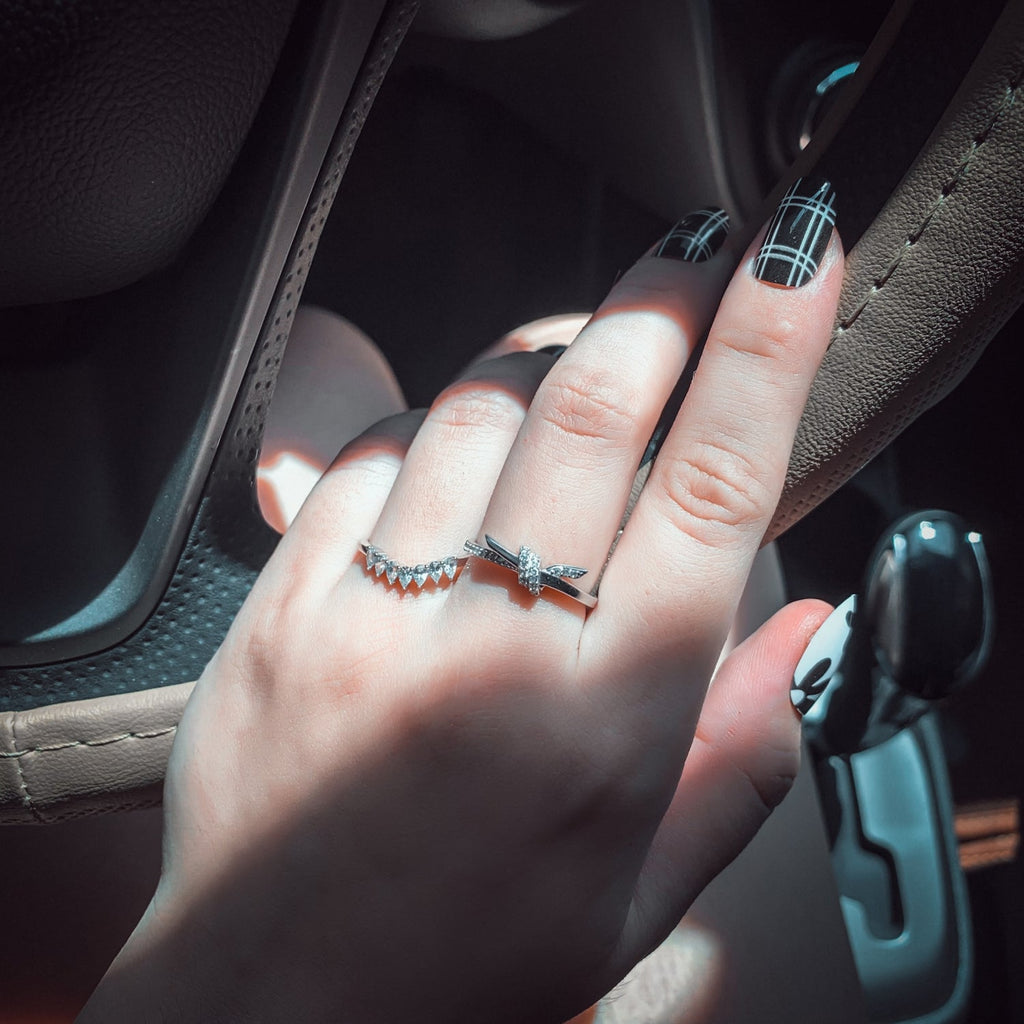 Pave Love Knot Ring