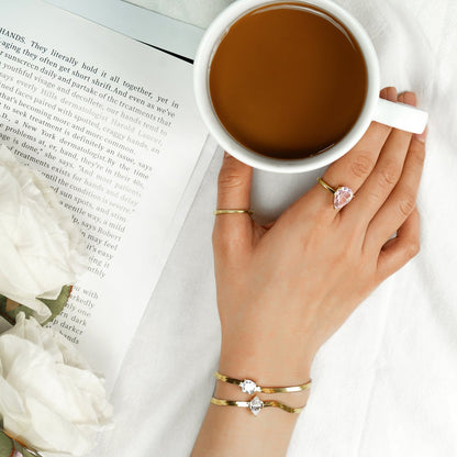 Marquise Solitaire Herringbone Bracelet JEB22350