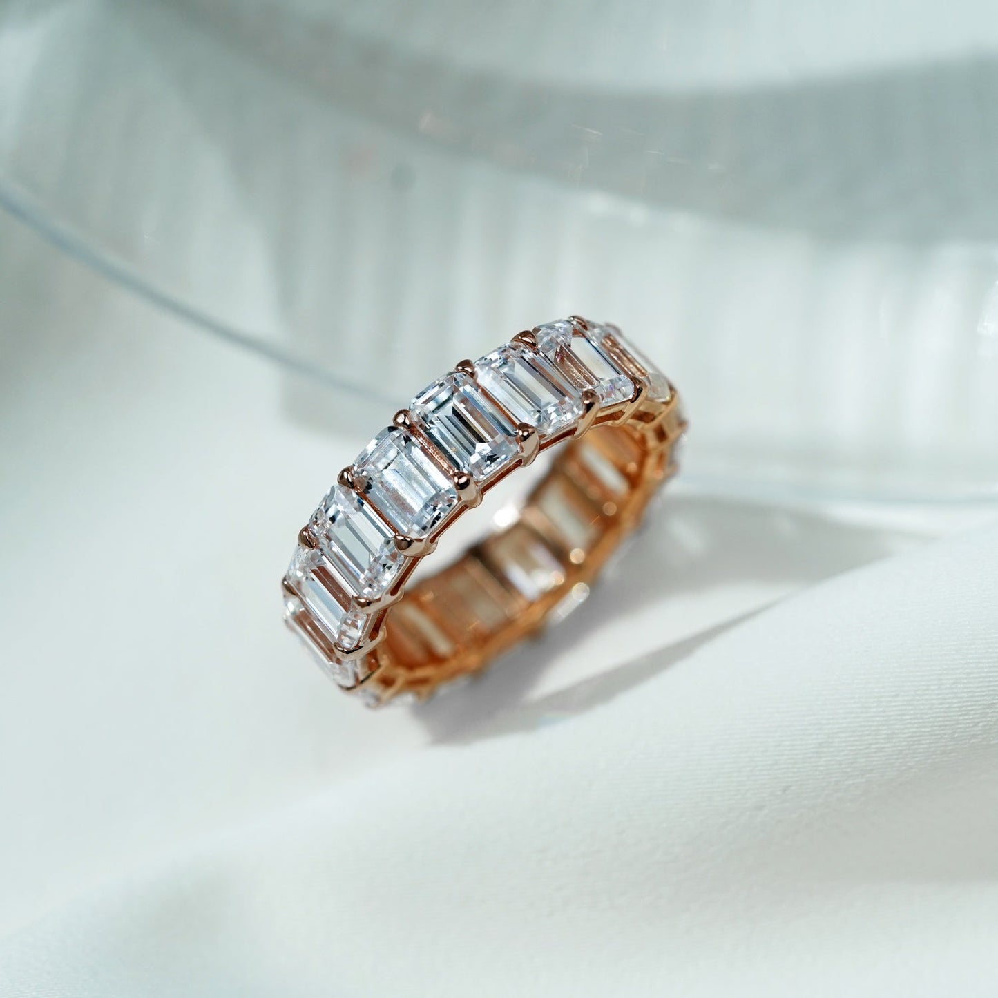 Emerald Cut Eternity Ring