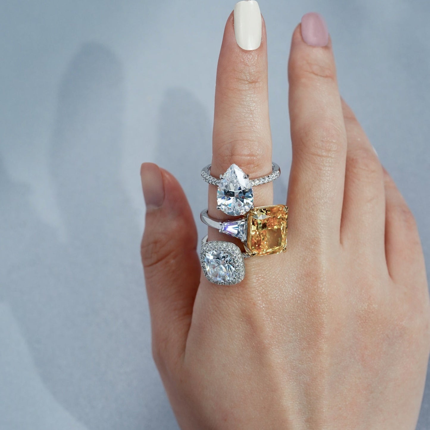 Cubic Zirconia Pear Cut Engagement Ring JER23961