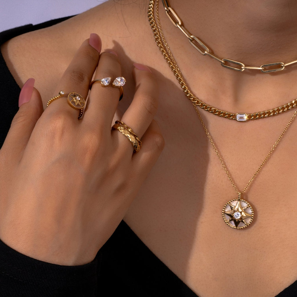 Asymmetrical Duet Open Ring