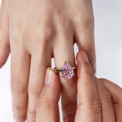 4ct Solitaire Pear Cut Cocktail Ring JER23739