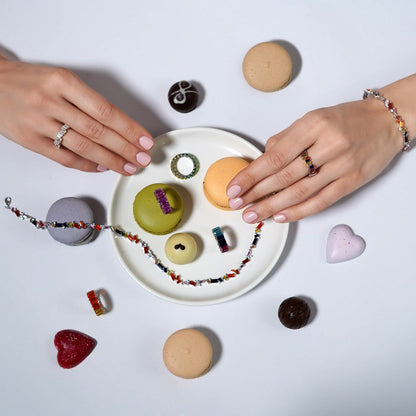 Rainbow Baguette Tennis Necklace