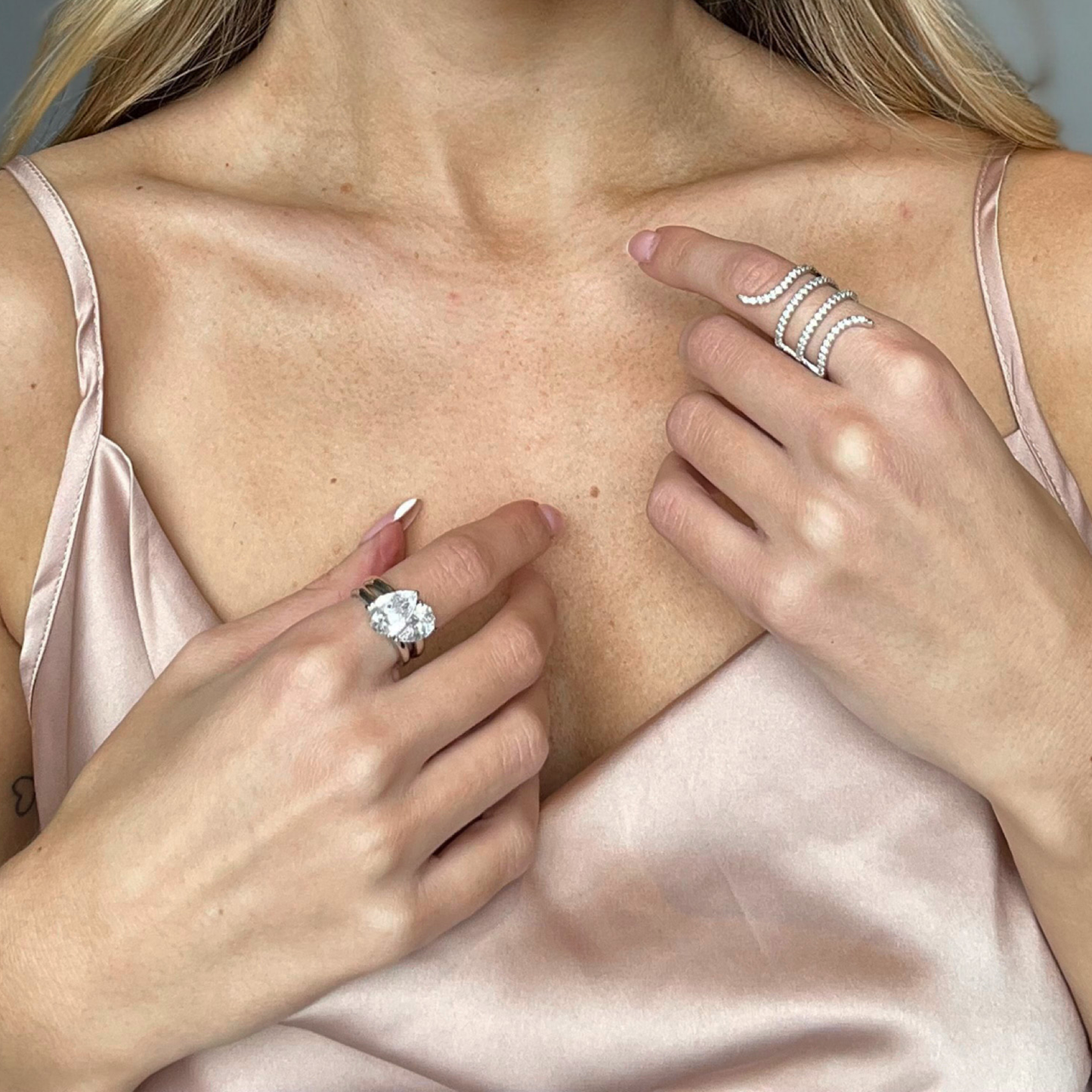 3ct Solitaire Pear Cocktail Ring JER01174