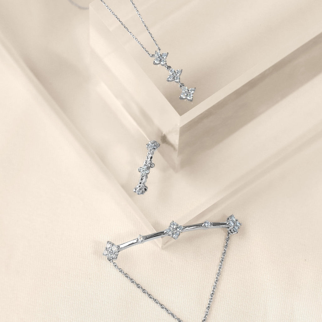 Flower Half Bar with Adjustable Bracelet JEB10396