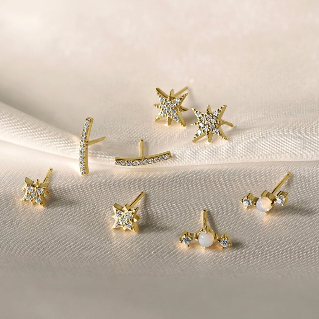 Pave Bar Stud Earrings JEE19971