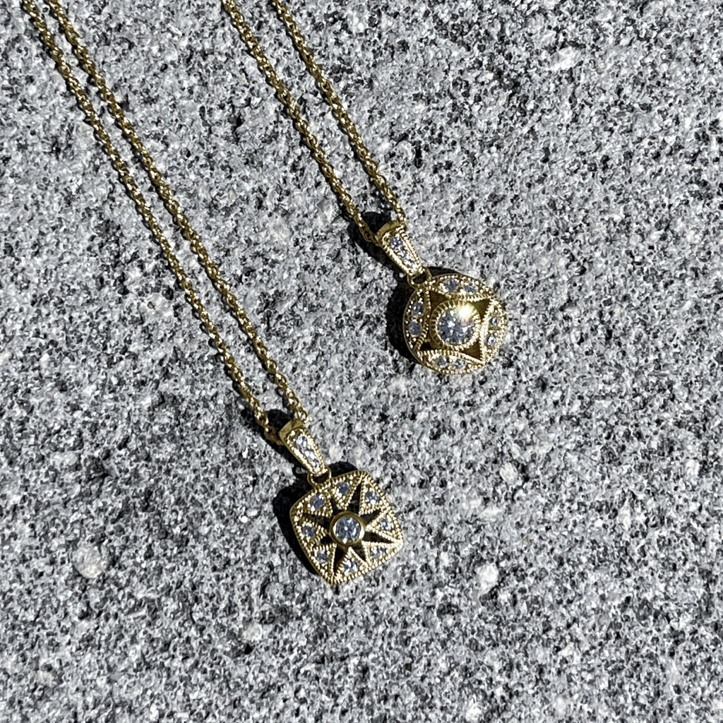 Hollow Antique Pendant Necklace JEP24164