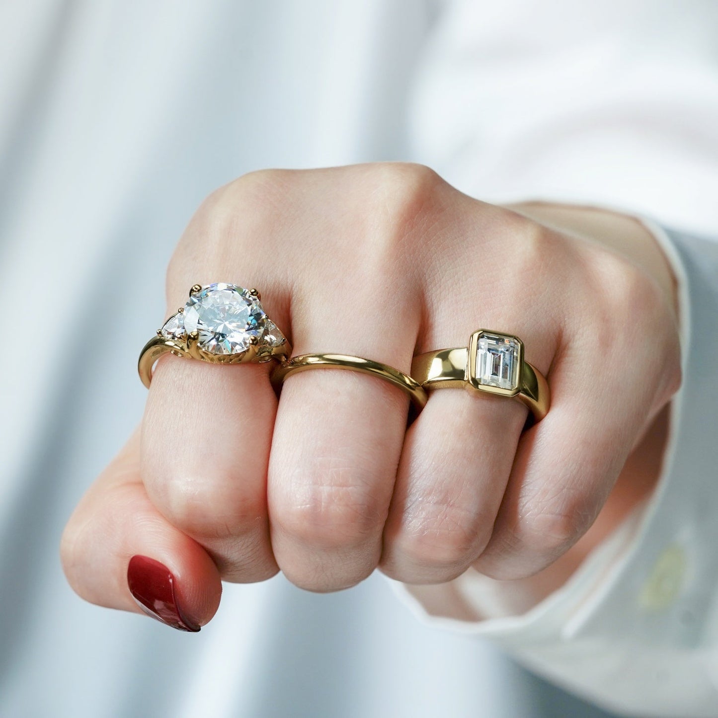 Round CZ Engagement Ring JER22606