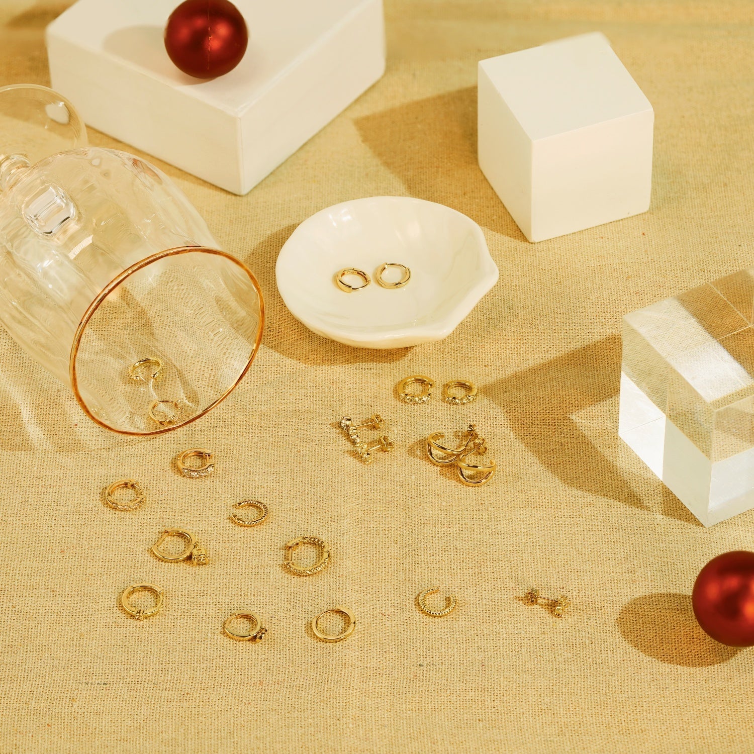 Single Row Pave Hoop Earrings JEE22263