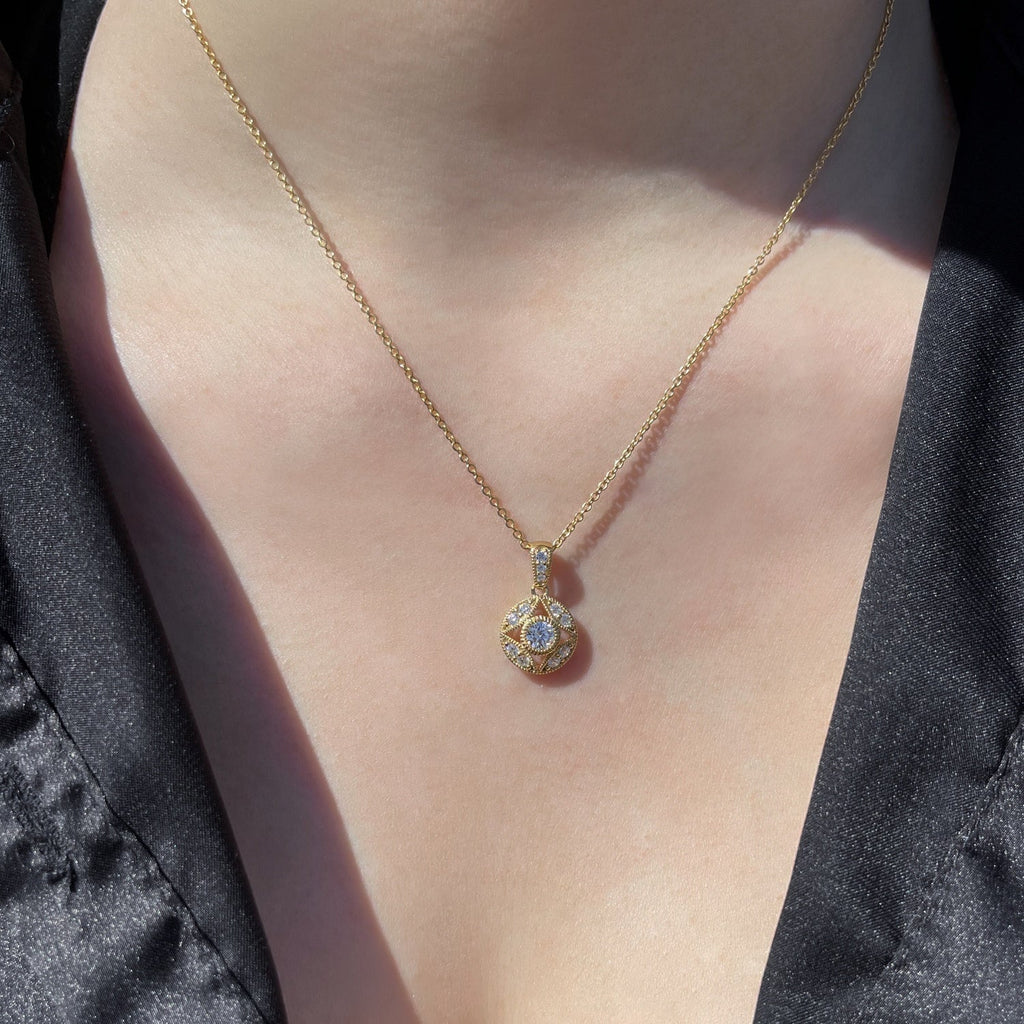 Hollow Antique Pendant Necklace JEP24164