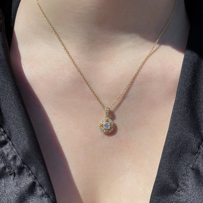 Hollow Antique Pendant Necklace JEP24164