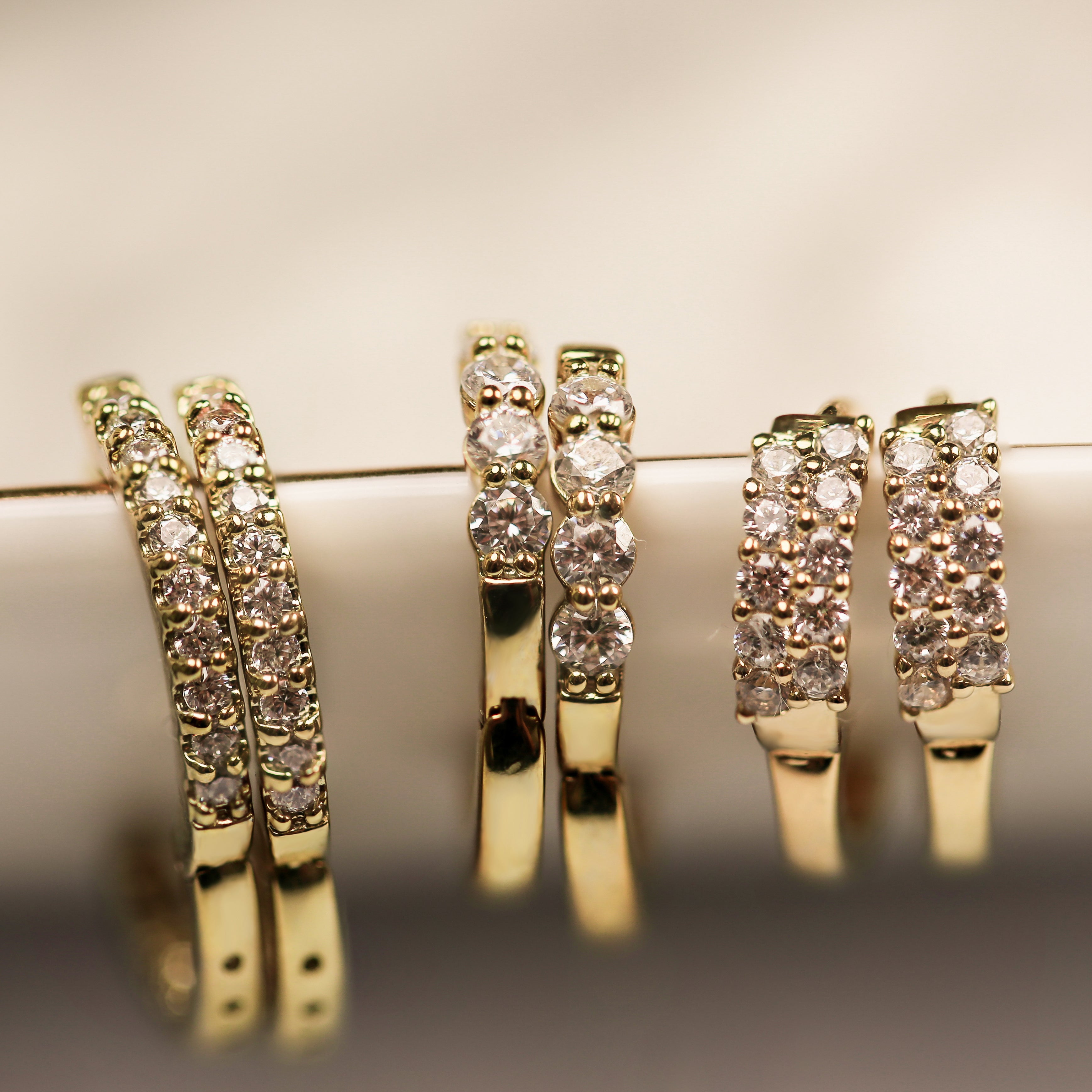 Single Row Pave Hoop Earrings JEE22263