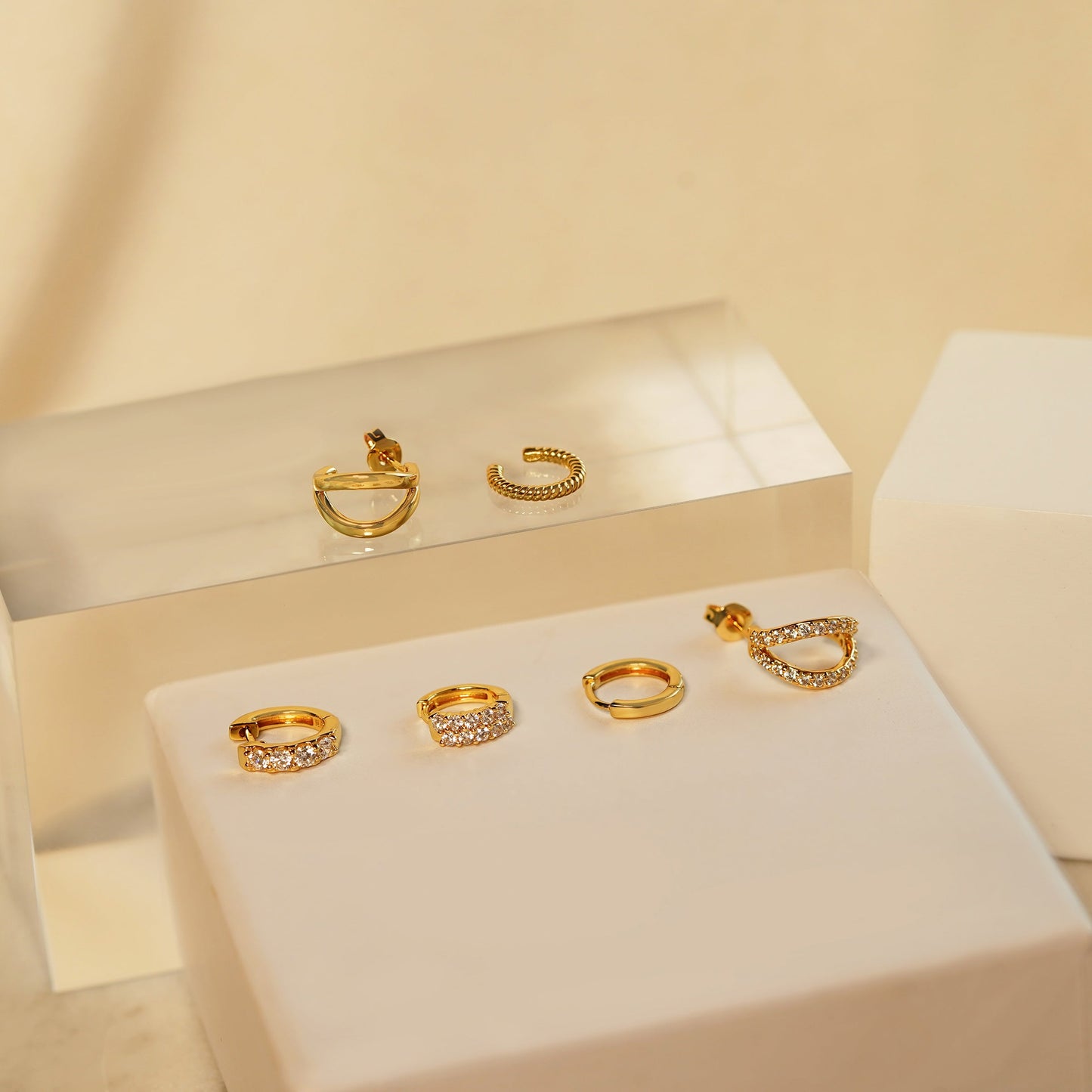 Single Row Pave Hoop Earrings JEE22263