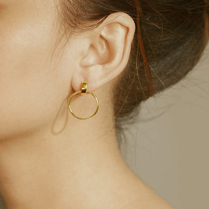 Dangle Hoop Stud Earrings JEE18592