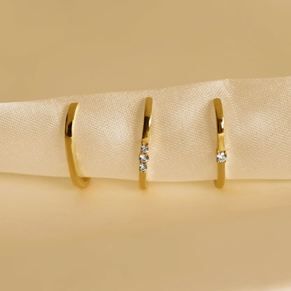 Plain Curved Bar Stud Earrings JEE21618