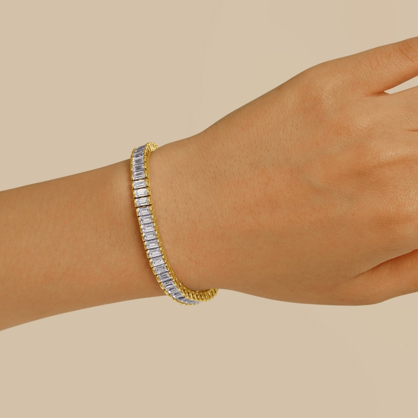 Vertical Baguette Tennis Bracelet JEB02911