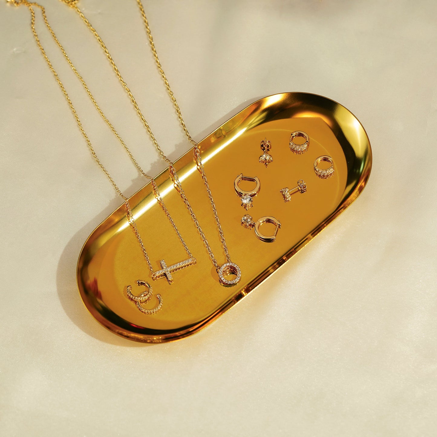 Single Row Pave Hoop Earrings JEE22263