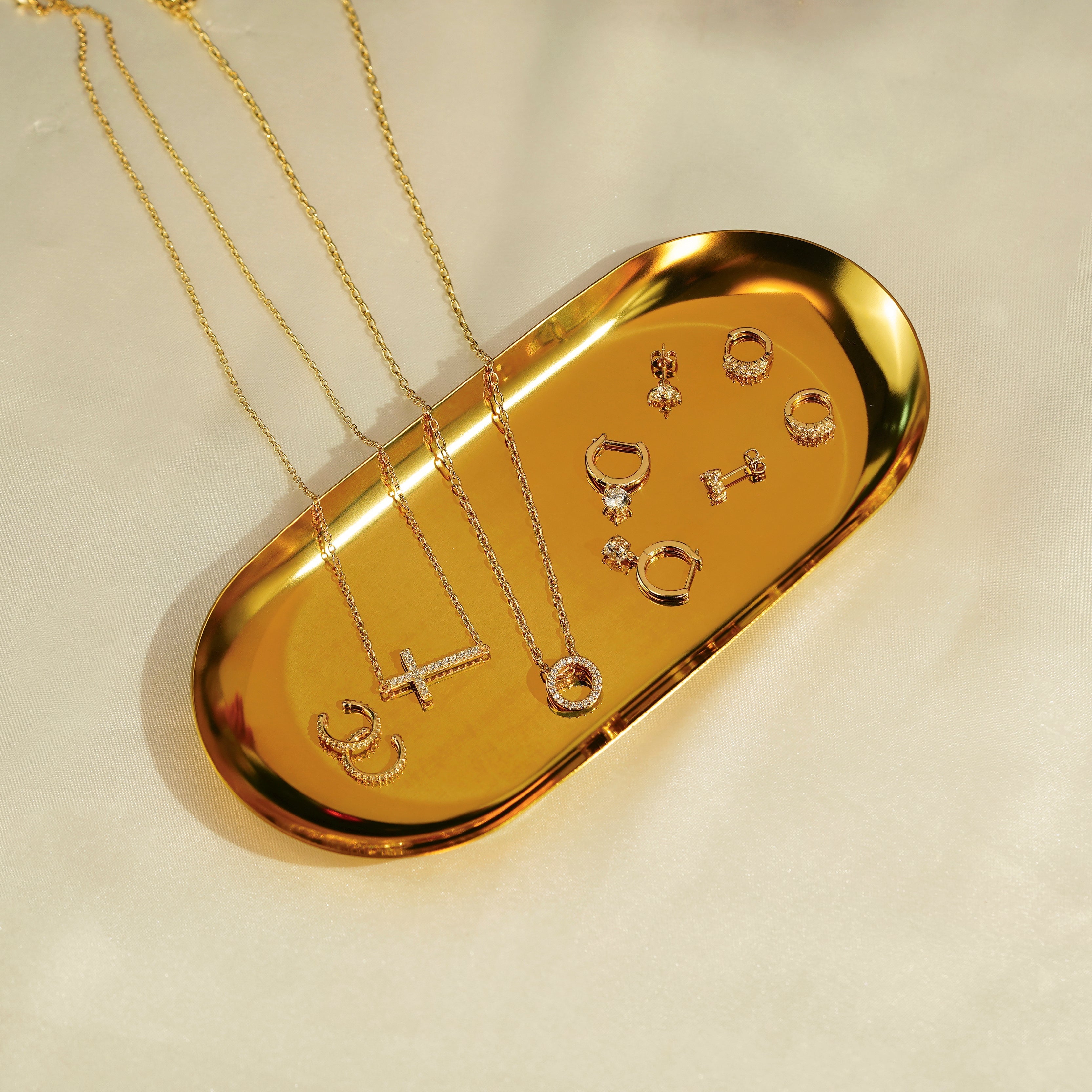 Single Row Pave Hoop Earrings JEE22263