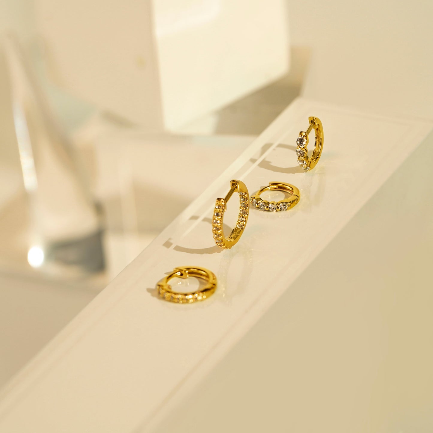 Single Row Pave Hoop Earrings JEE22263