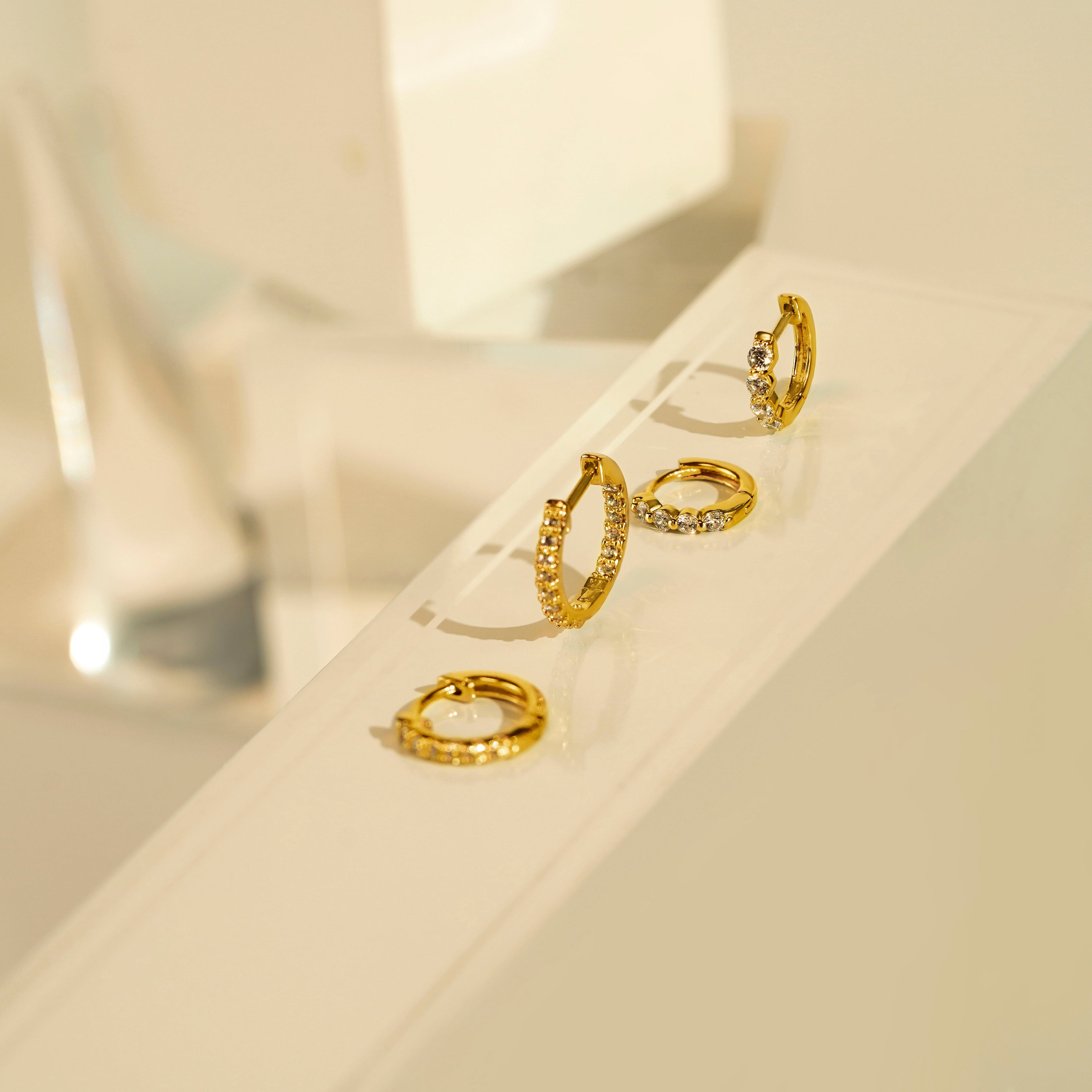 Single Row Pave Hoop Earrings JEE22263