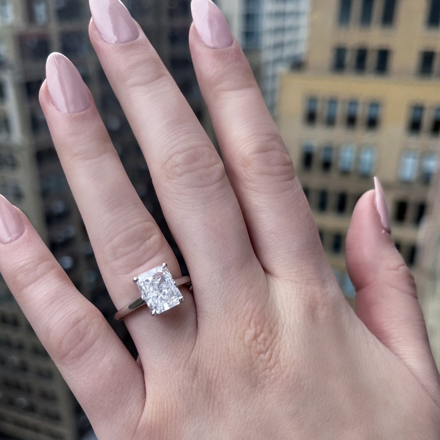 4ct Solitaire Emerald Cut Cocktail Ring JER23737