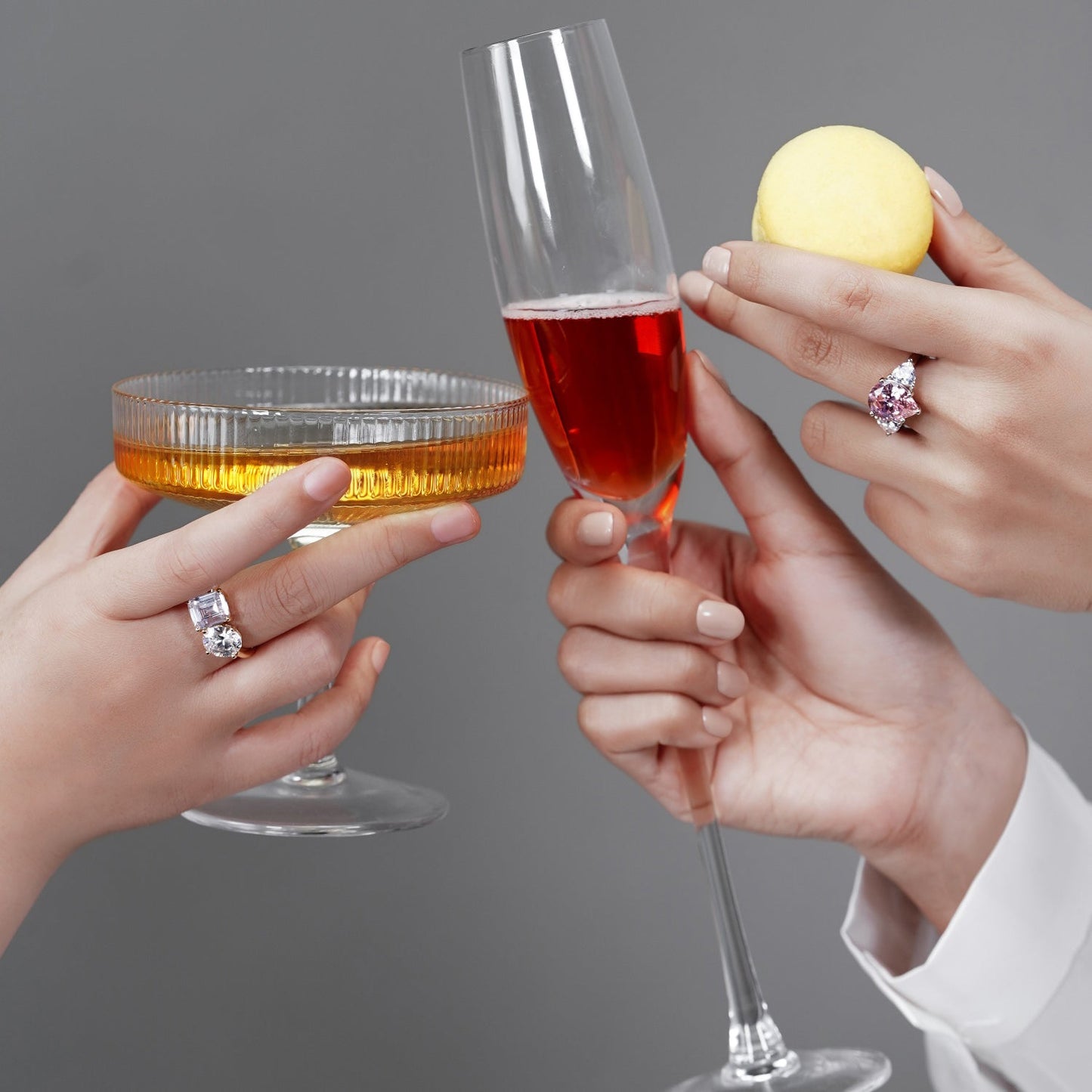 Oval and Emerald Cut Double Stone Ring JER22194