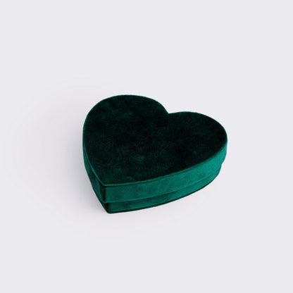 Velvet Heart Shape Jewelry Box 150x147x40MM B001