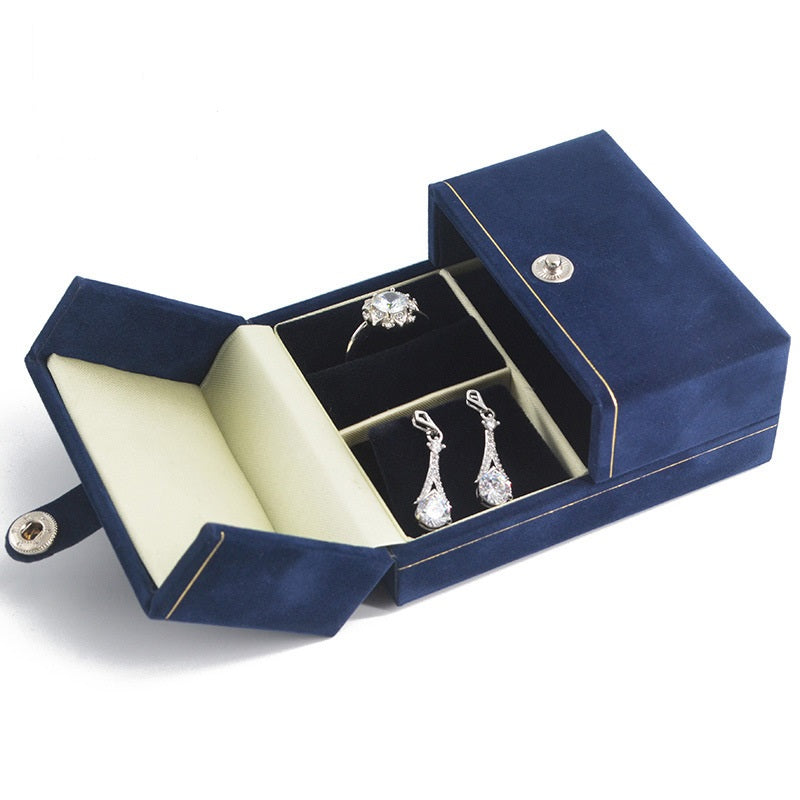 Felt Retangle Shape Jewelry Box 90x75x40MM B007