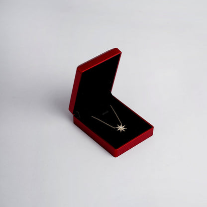 Red Plastic Jewelry Box With Light B014, B015, B016, B017, B018