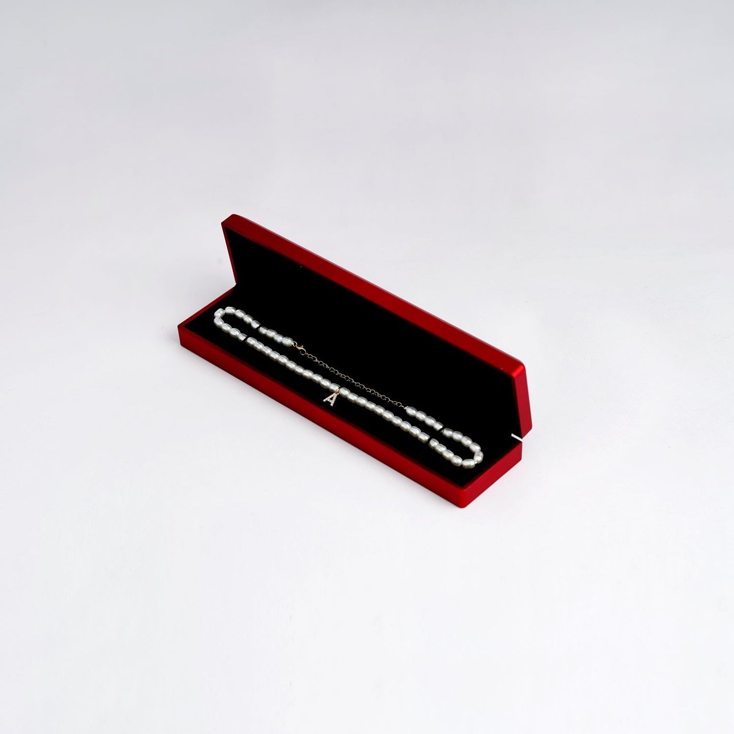 Red Plastic Jewelry Box With Light B014, B015, B016, B017, B018