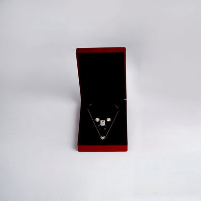Red Plastic Jewelry Box With Light B014, B015, B016, B017, B018