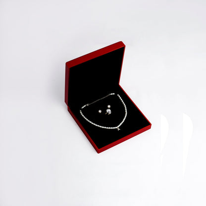 Red Plastic Jewelry Box With Light B014, B015, B016, B017, B018