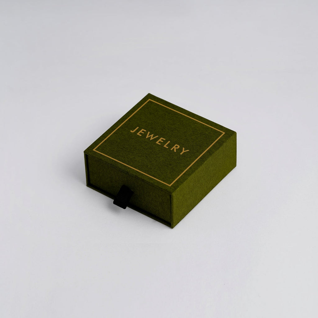 Paper Square Shape Slide Jewelry Box B019