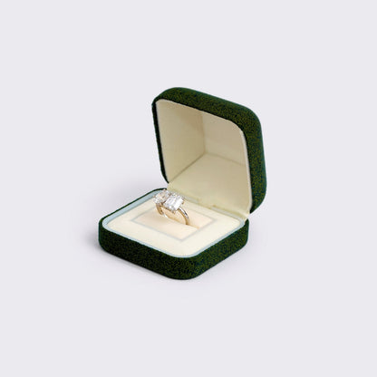 Felt Square Shape Jewelry Box 66x66x40mm B028