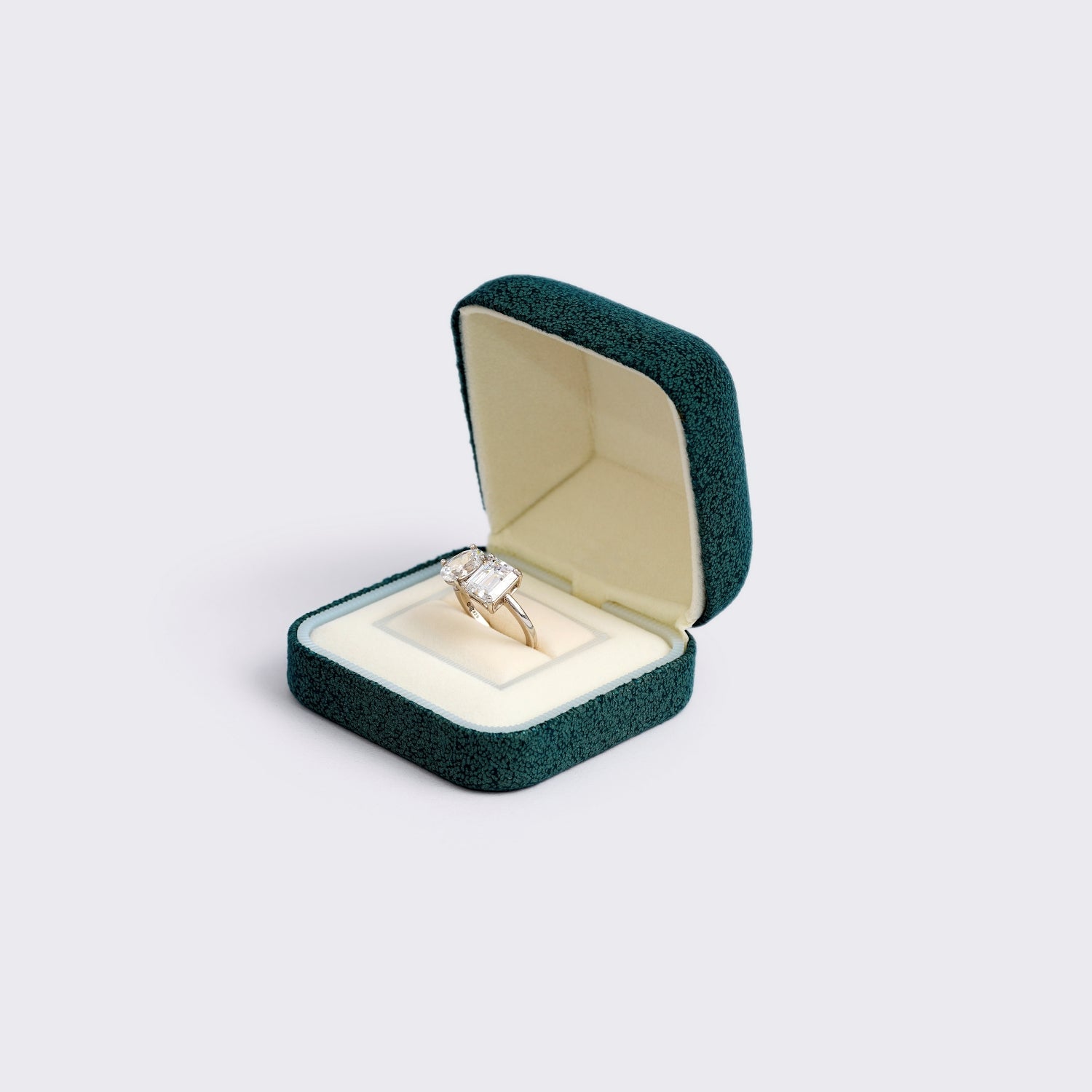 Felt Square Shape Jewelry Box 66x66x40mm B028