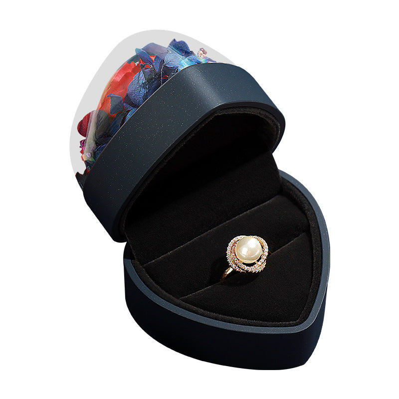 Heart Shape With Rose Jewelry Box 71x62x65mm B029