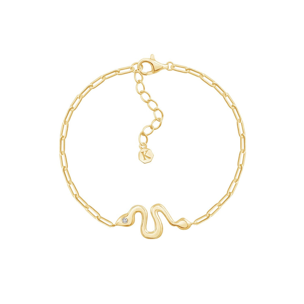 Snake Paper Clip Chain Bracelet