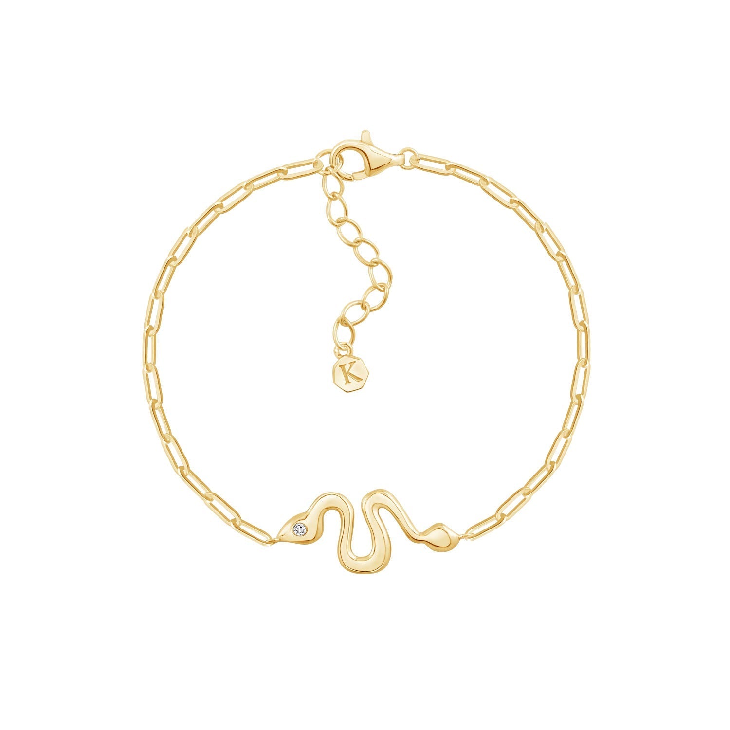 Snake Paper Clip Chain Bracelet