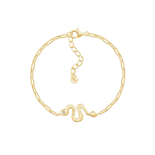 Snake Paper Clip Chain Bracelet