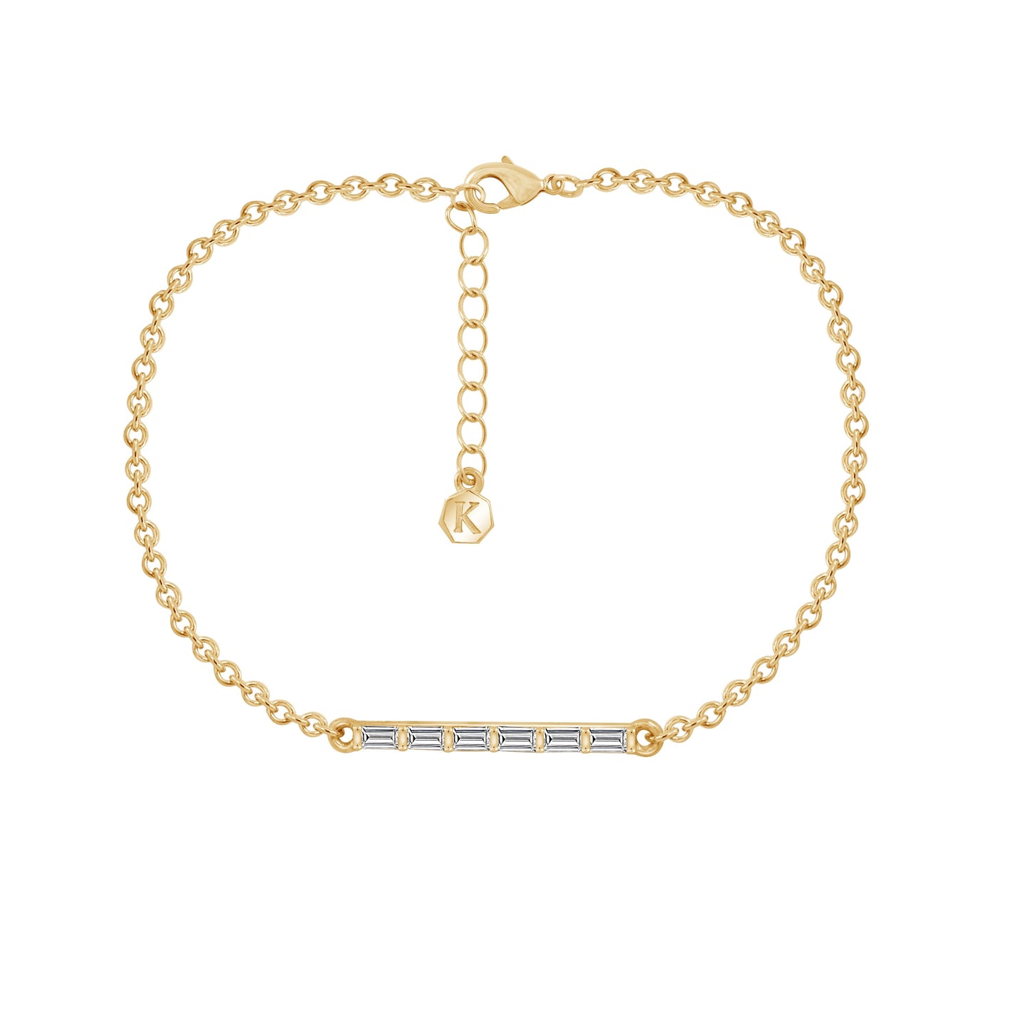 Horizontal Baguette Bar Bracelet