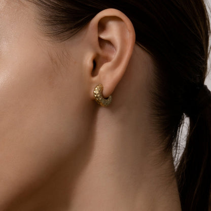 Hammered Chunky Bold Hoops