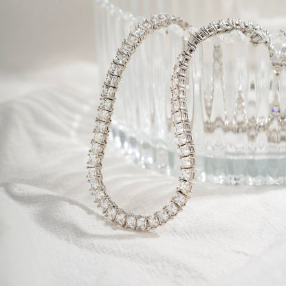 Choice Of 3mm 4mm 5mm Princess Tennis Necklace, Brass JEN26130