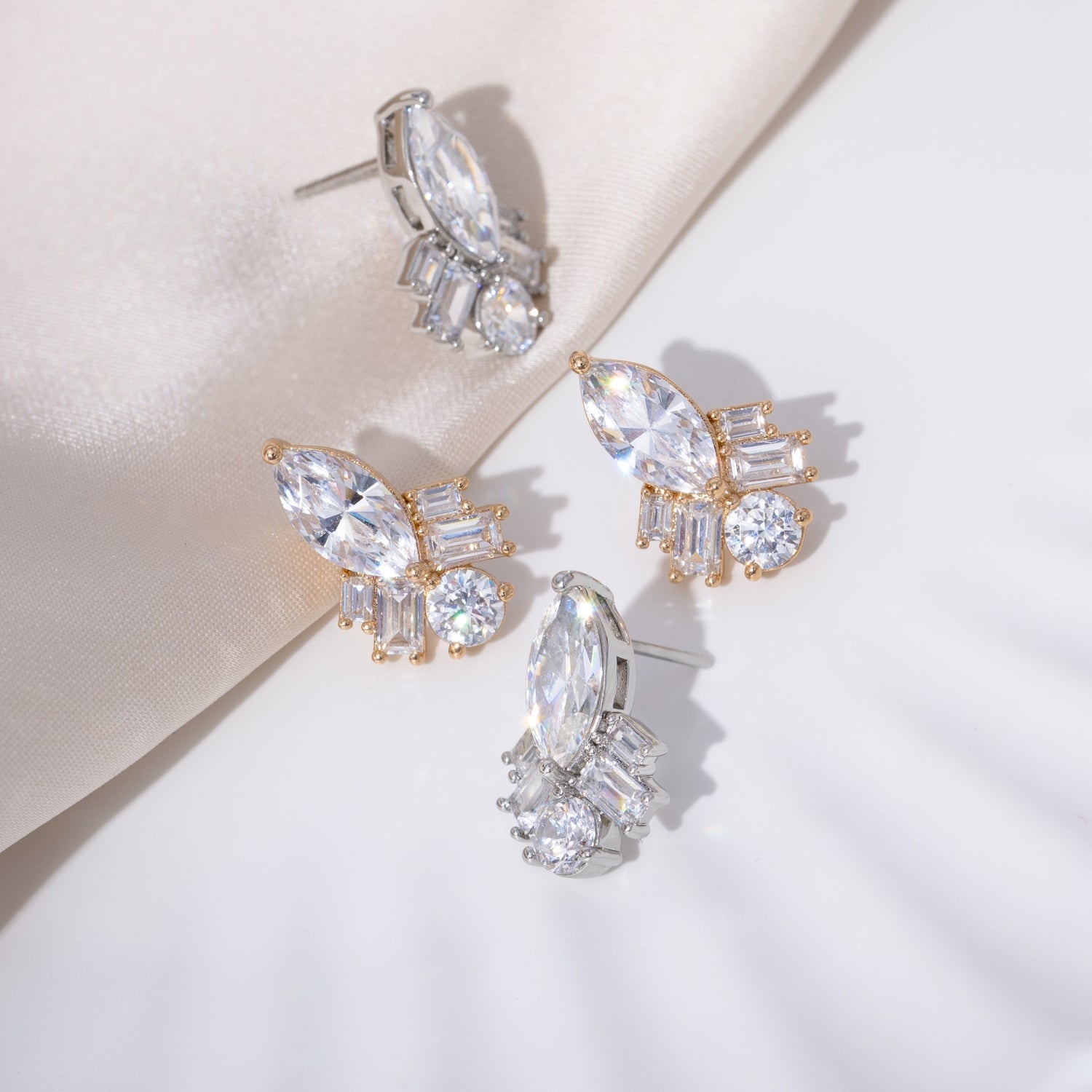 Multi-shape Drop Stud Earrings JNE06122