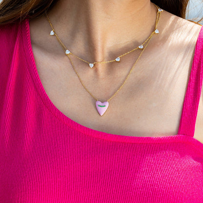 Heart Station Necklaces JEN25237