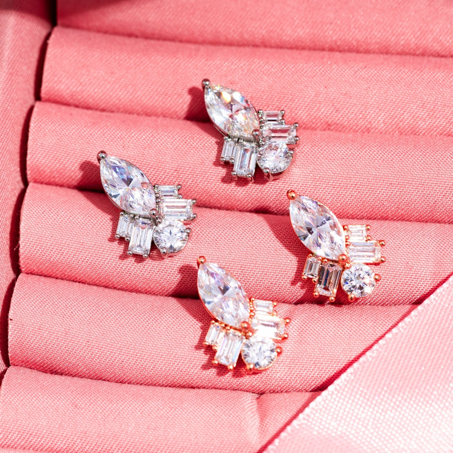 Multi-shape Drop Stud Earrings JNE06122