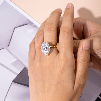 Pear Cut Celebrity Cocktail Ring JER28010