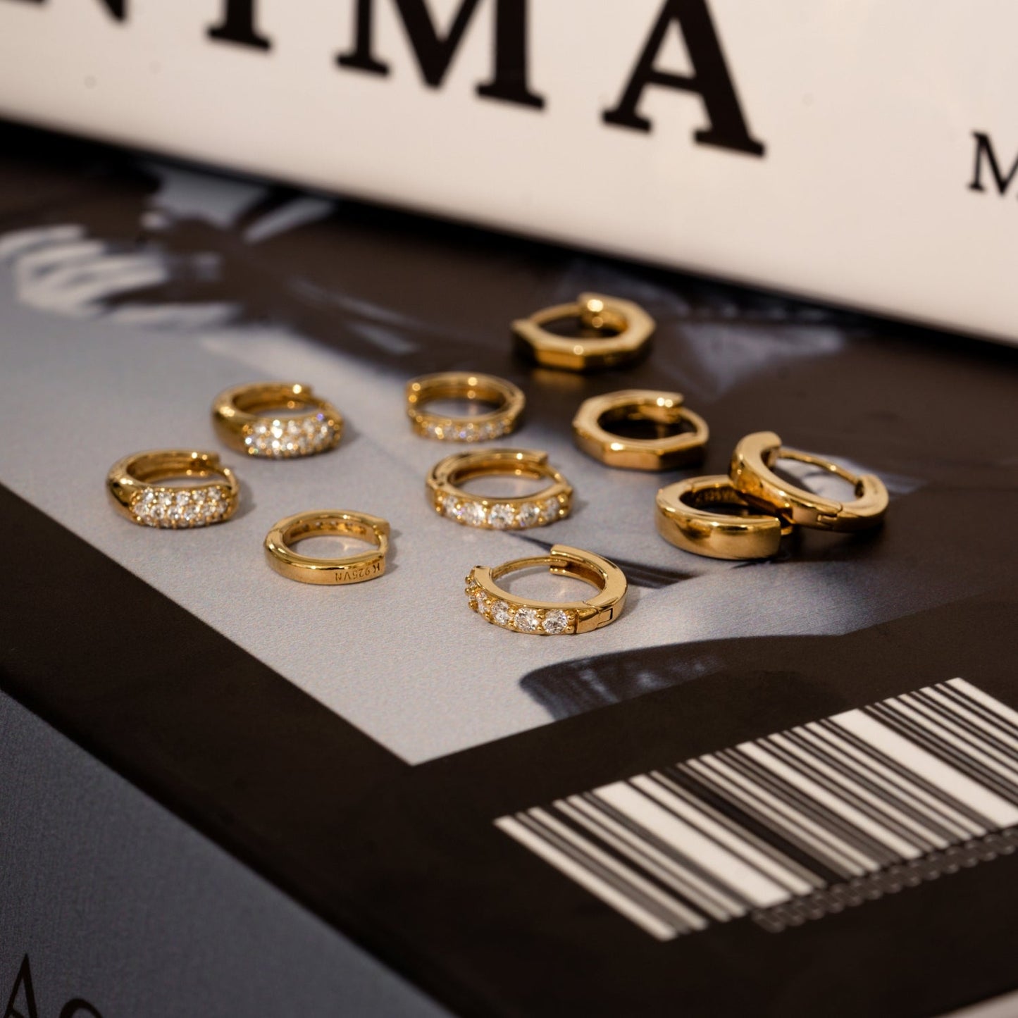 PavÃ© Bold Huggie Hoop Earrings