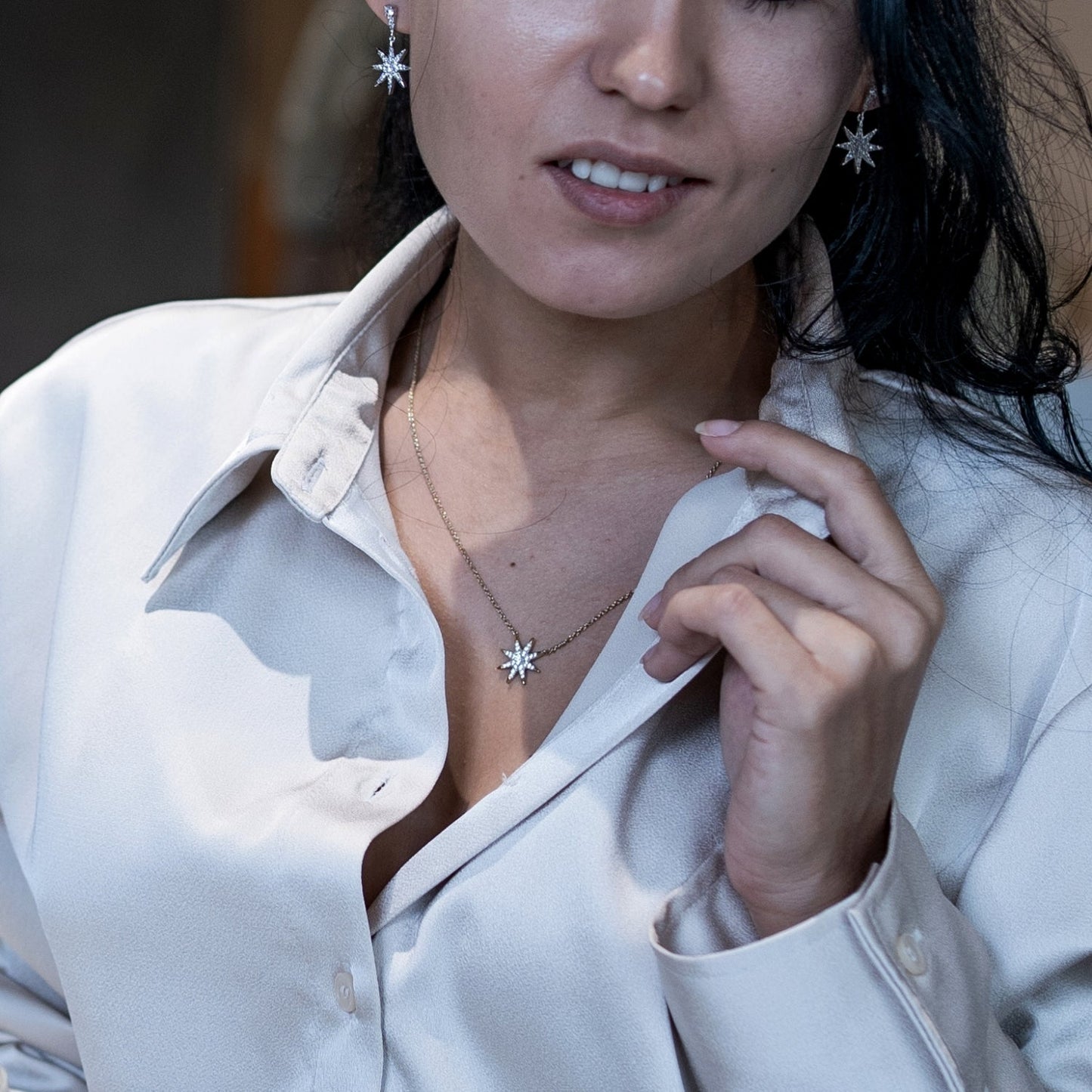 Dangle Sunburst & Star Earrings